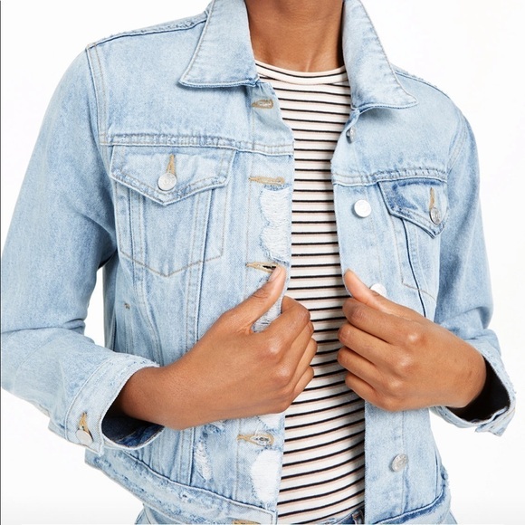 Vigoss Cotton Distressed Jean Jacket - Picture 2 of 13